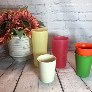 Vintage Tupperware various tumblers multiple colors